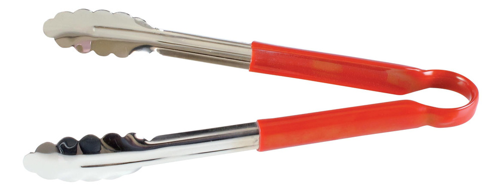 Pince du chef en inox manche rouge - longueur 300 mm - l2g