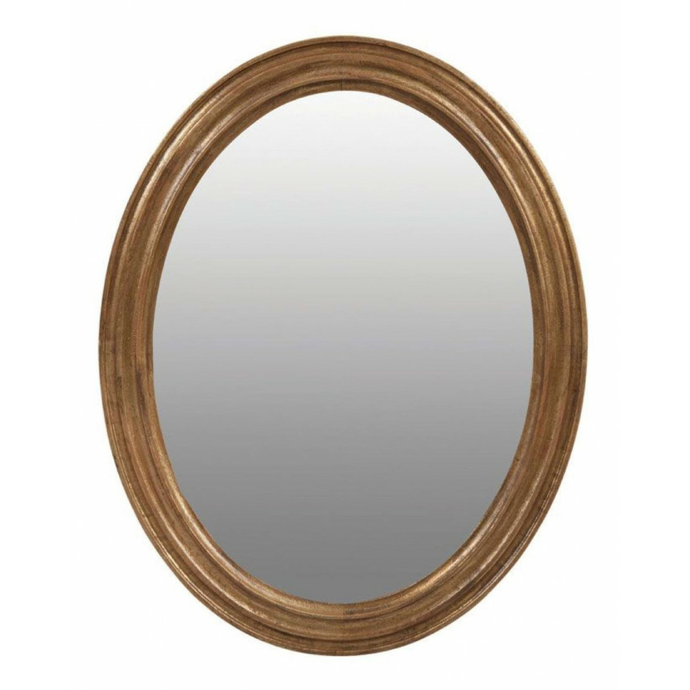 Miroir ovale doré mdf or - basique interior's