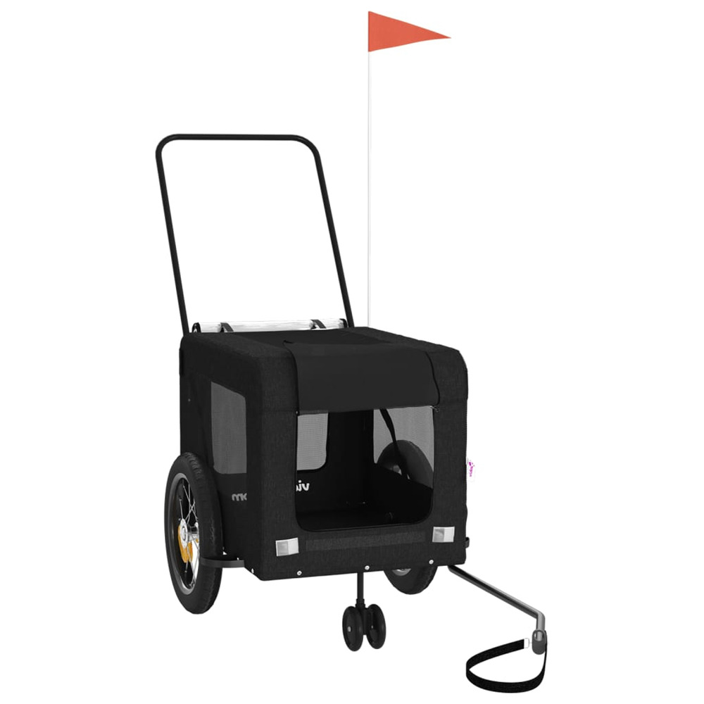 Remorque de vélo pour animaux de compagnie noir