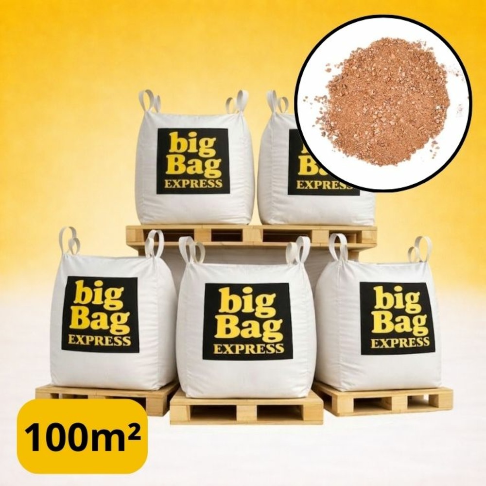 Pack 5 x big bag de +/- 1,5t ≃ 100m² sable stabilisé rose de provence pour terrain de pétanque ø 0/4 mm - livraison premium
