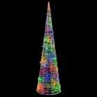 Cône lumineux décoratif pyramide à led acrylique coloré 90 cm