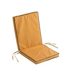 Coussin de fauteuil 90x40x4 cm polyester uni waterproof siesta jaune