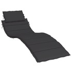 Coussin de chaise longue noir 186x58x3 cm tissu oxford