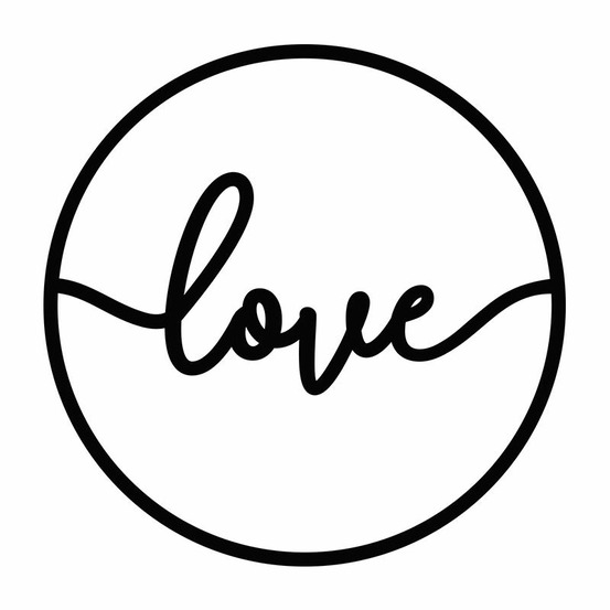 Matrice de découpe et d'embossage - cercle love