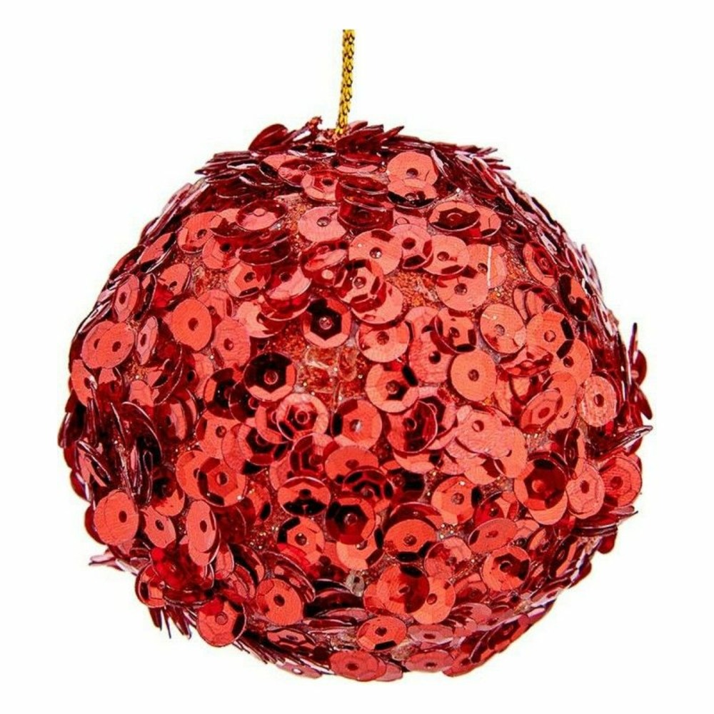 Boules de noël ø 10 cm rouge plastique 10 x 10 x 10 cm