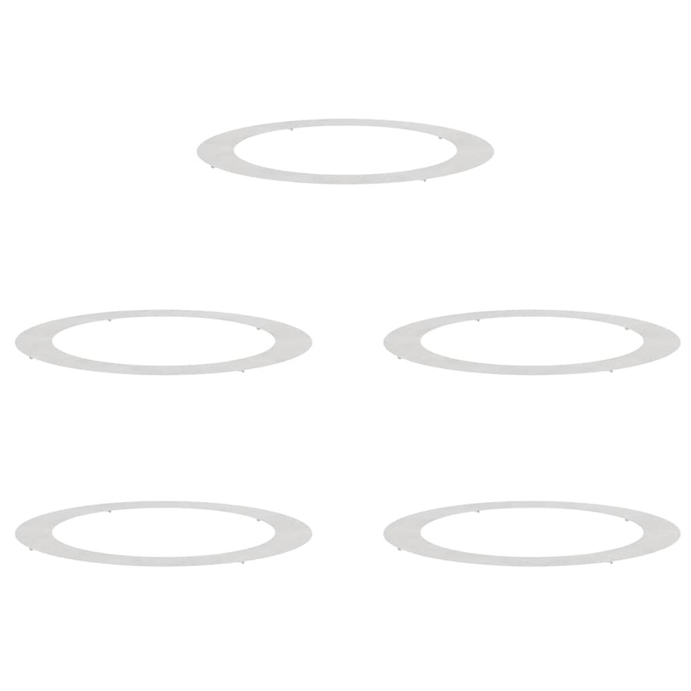 Adapté pour anneaux d'arbre plats 5 pcs argent ø90 / 120 cm