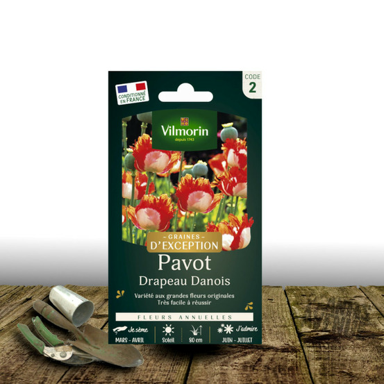 Graines de pavot drapeau danois - vilmorin sachet