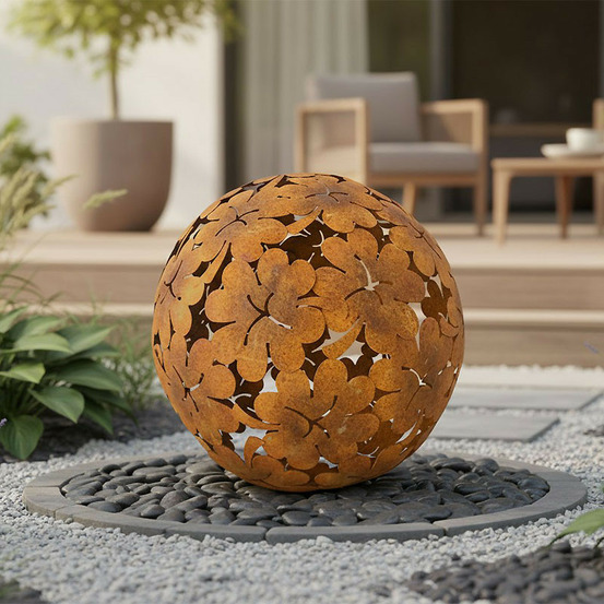 Boules décorative fer trèfle à quatre feuilles 71x71x71cm