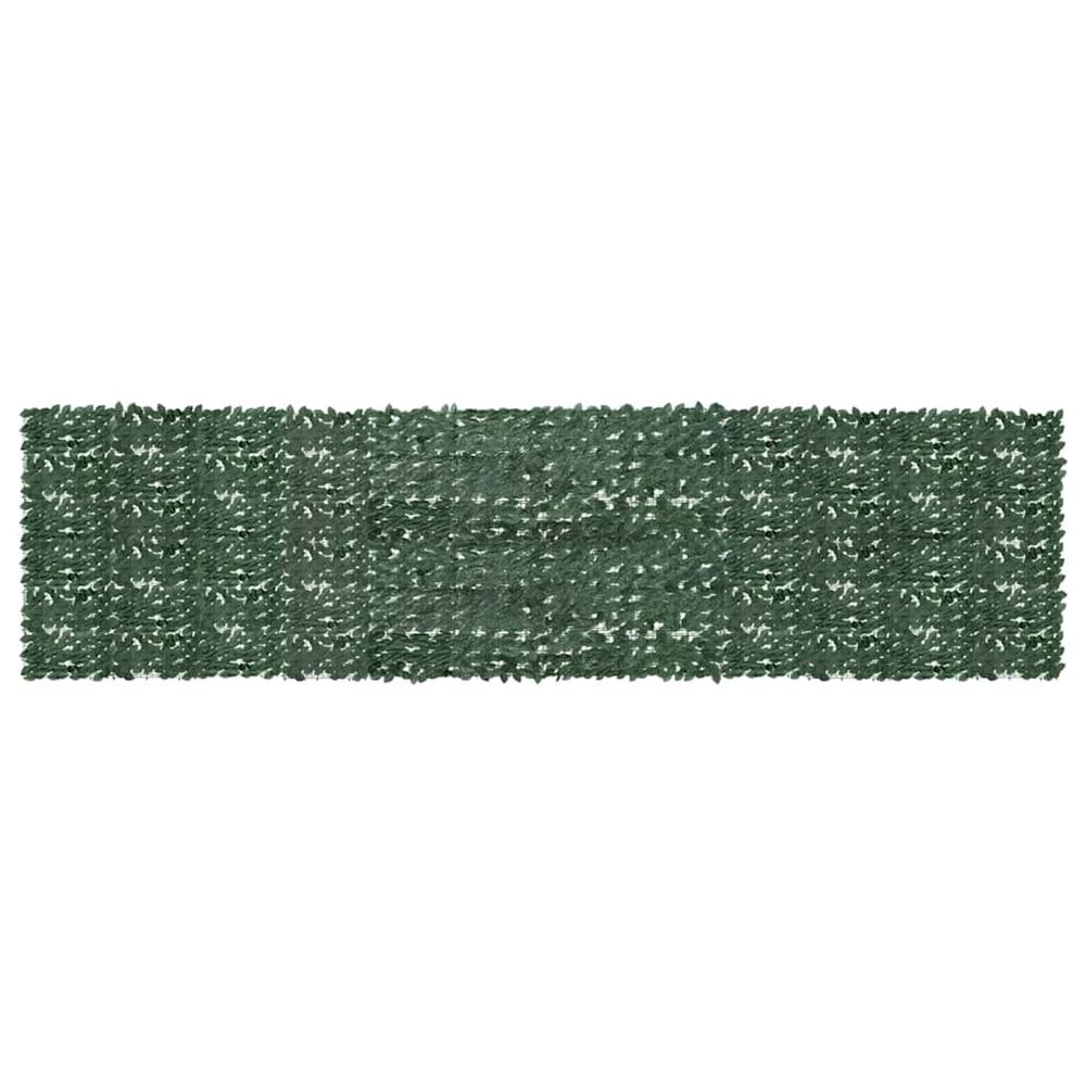 Écran de balcon avec feuilles vert foncé 600x150 cm