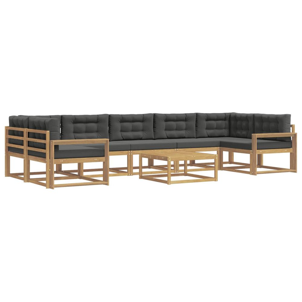 Ensemble de canapés d'extérieur 6 pc blanc et anthracite