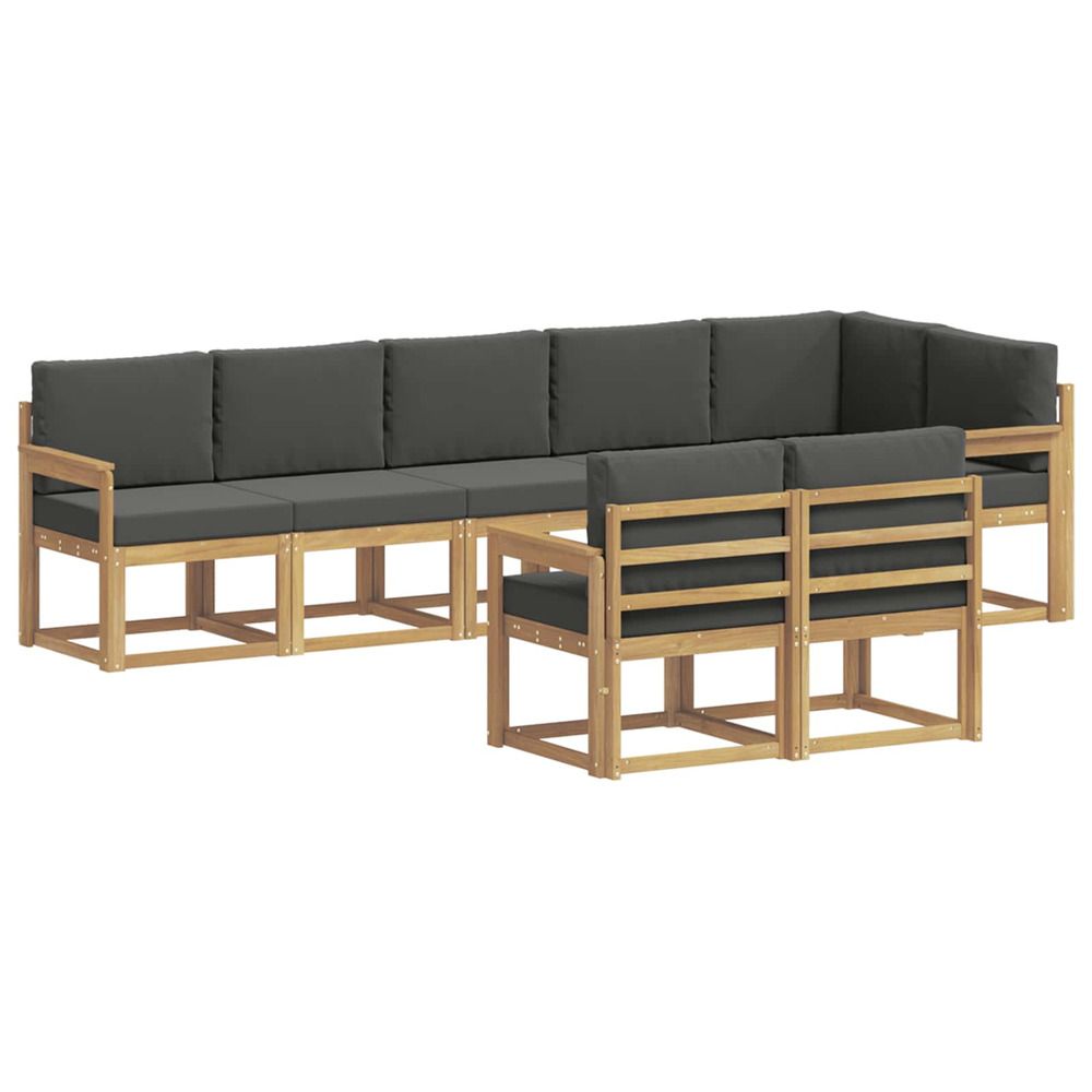 Ensemble de canapés d'extérieur 8 pc blanc et anthracite