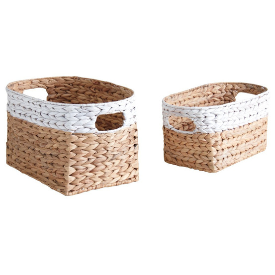 Corbeilles de rangement en jacinthe (lot de 2)