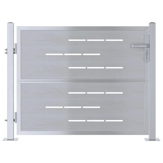 Porte de jardin 85 x 70 cm acier inoxydable verrouillable