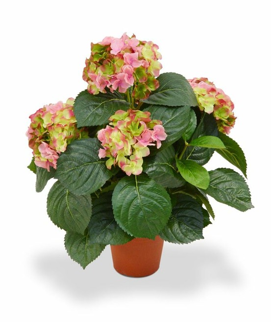 Hortensia plante artificielle deluxe 45 cm rose
