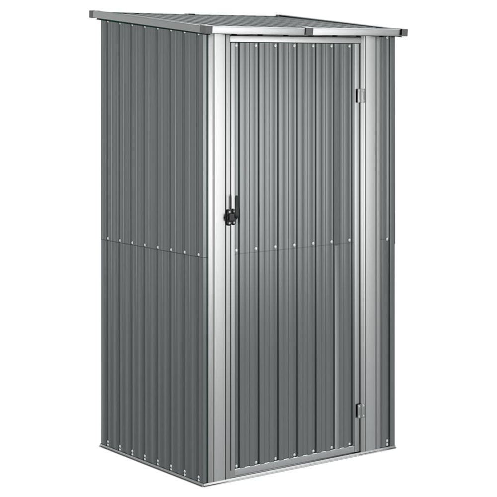 Abri de jardin gris 118,5x97x209,5 cm acier galvanisé