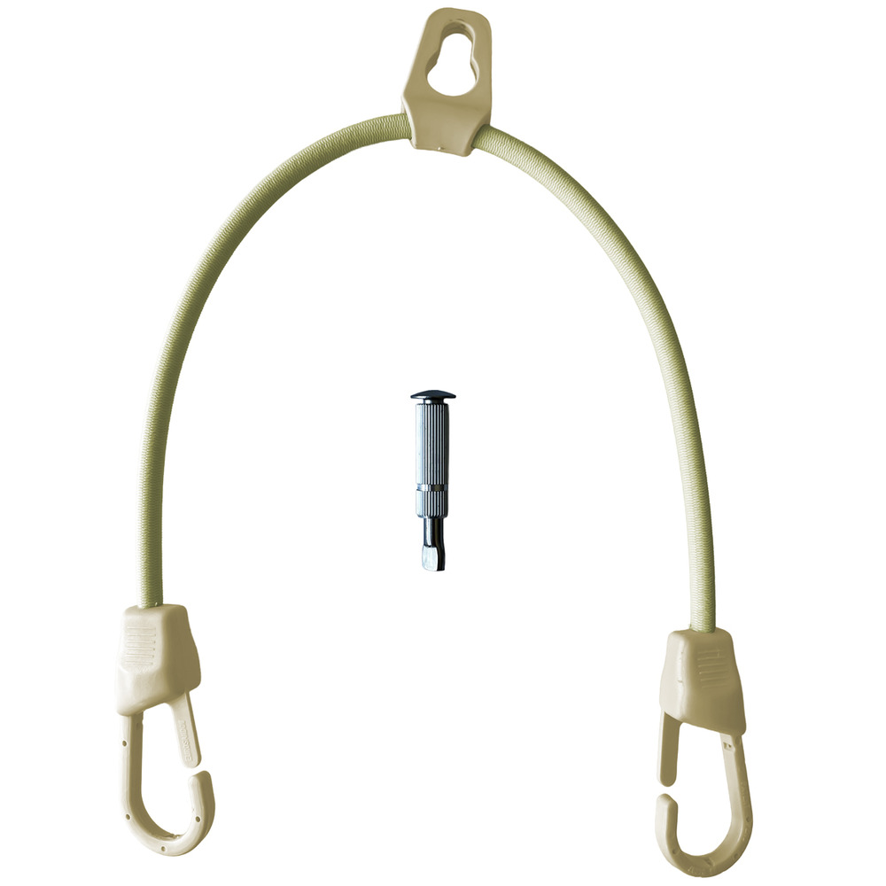 Pack 1 sandow piscine ivoire 8 mm tecplast + 1 piton douille 12mm