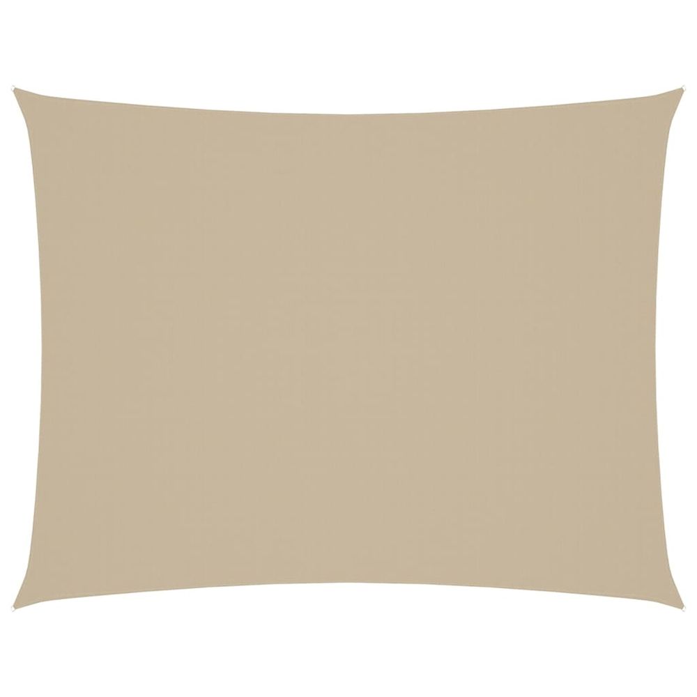 Voile de parasol tissu oxford rectangulaire 3x4,5 m beige