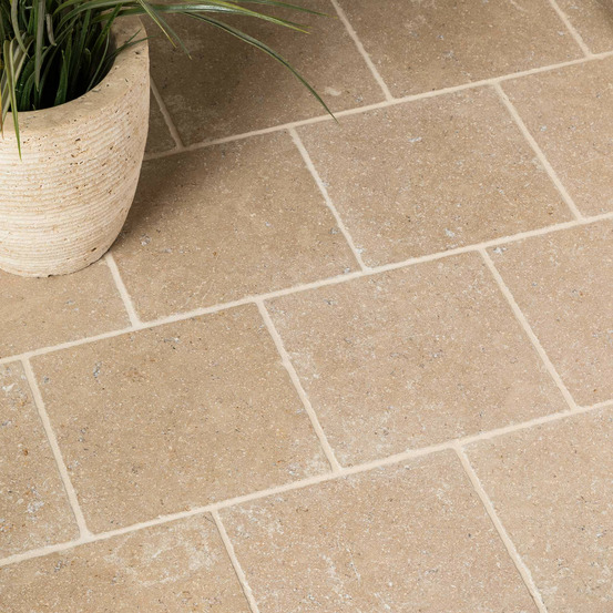 Pavé pierre d'egypte beige 20x20x2 cm (vendu au m² - 25 pavés/m²) - ro'ma nature