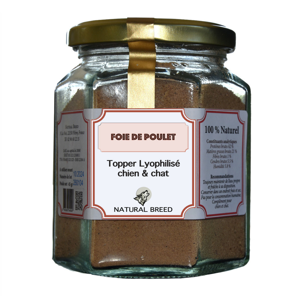 Topper lyophilisé - 100% foie de poulet