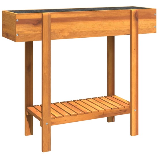 Jardinière bac lit surélevé plantes fleurs terrasse jardin de jardin 90 x 30 x 75 cm bois massif acacia marron
