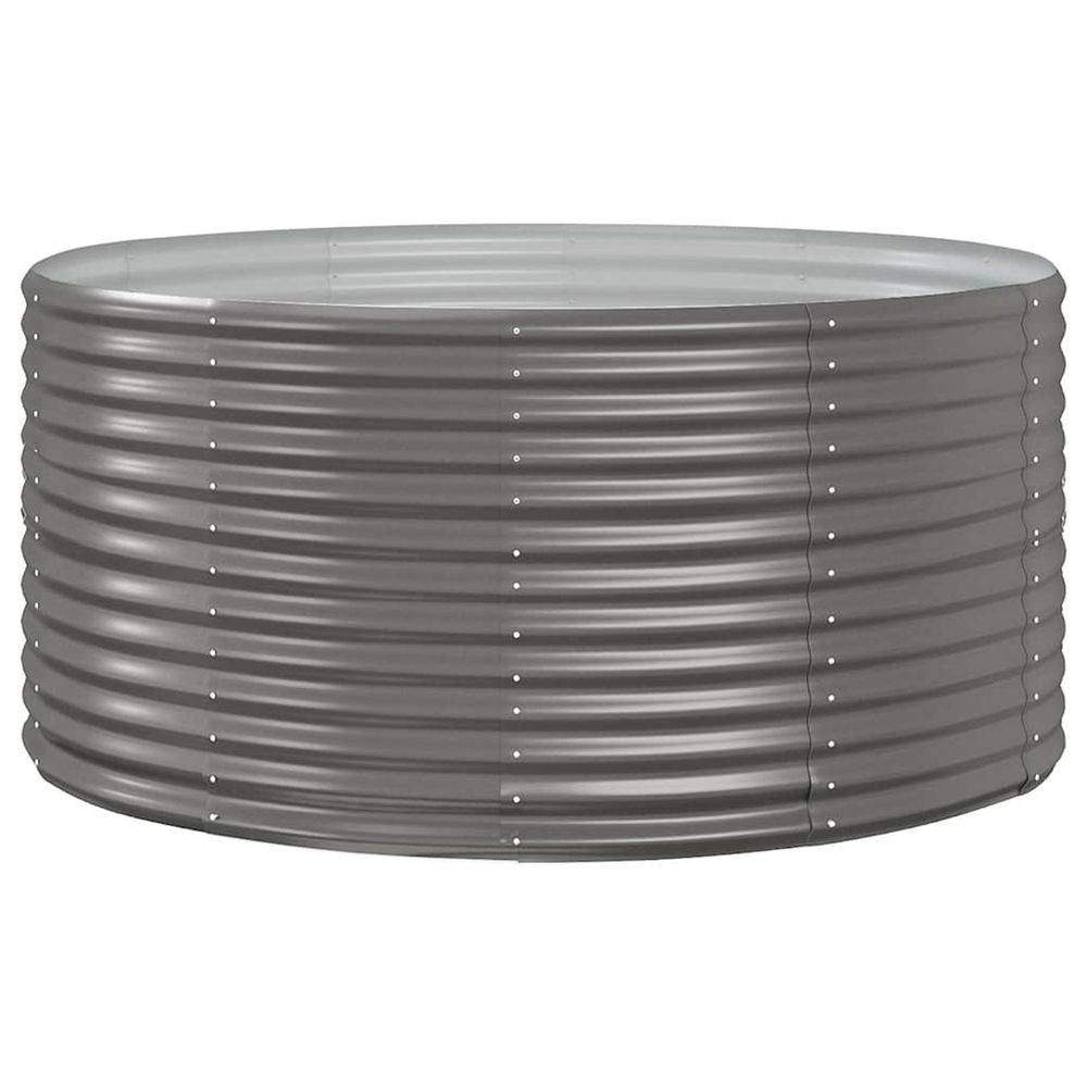 Lit surélevé de jardin gris 140x140x68cm acier galvanisé