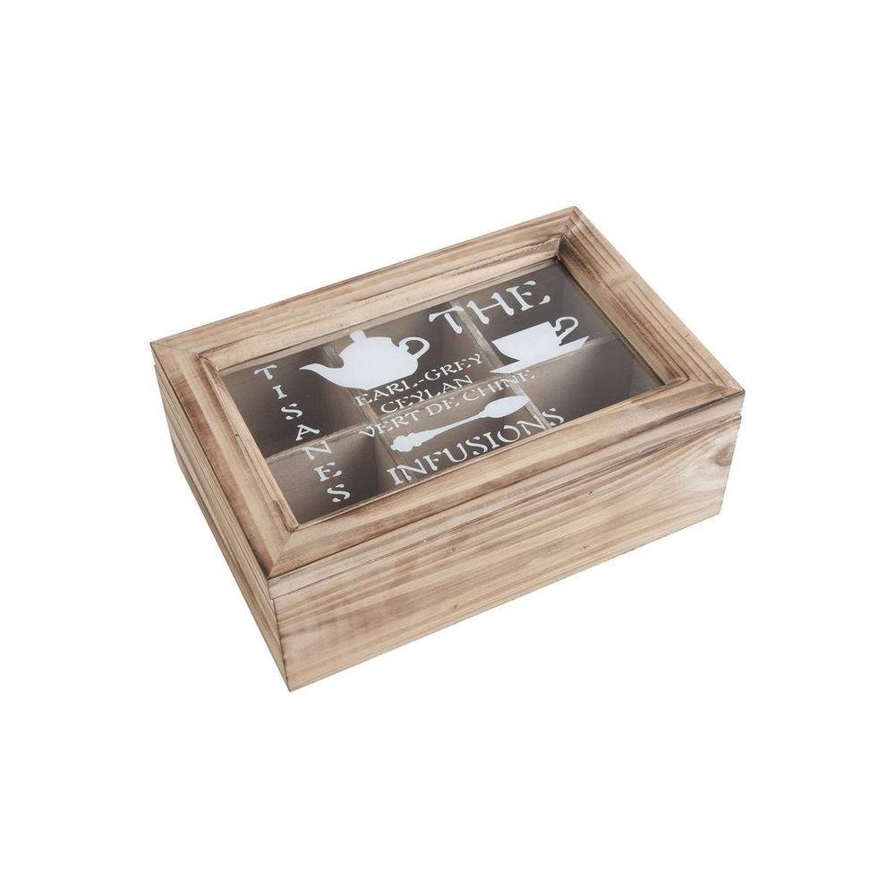 Boite de thé en bois