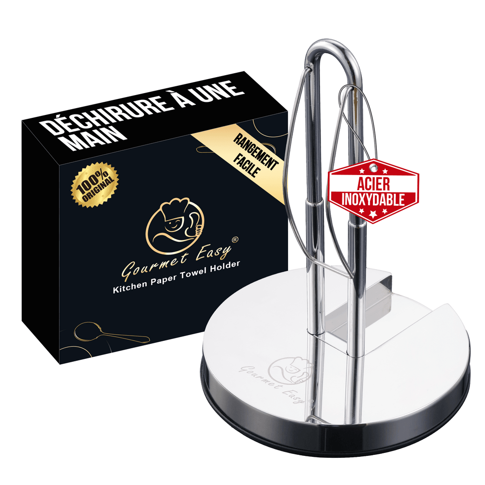 Porte essuie tout inox antidérapant déchirement une main réglable pliable