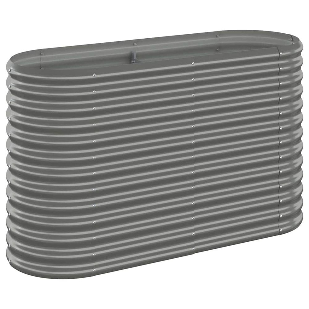 Lit surélevé de jardin acier galvanisé 114x40x68 cm gris