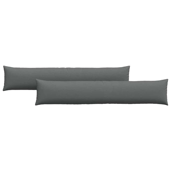 Coussins de canapé 2 pcs gris foncé 200 x 40 cm tissu
