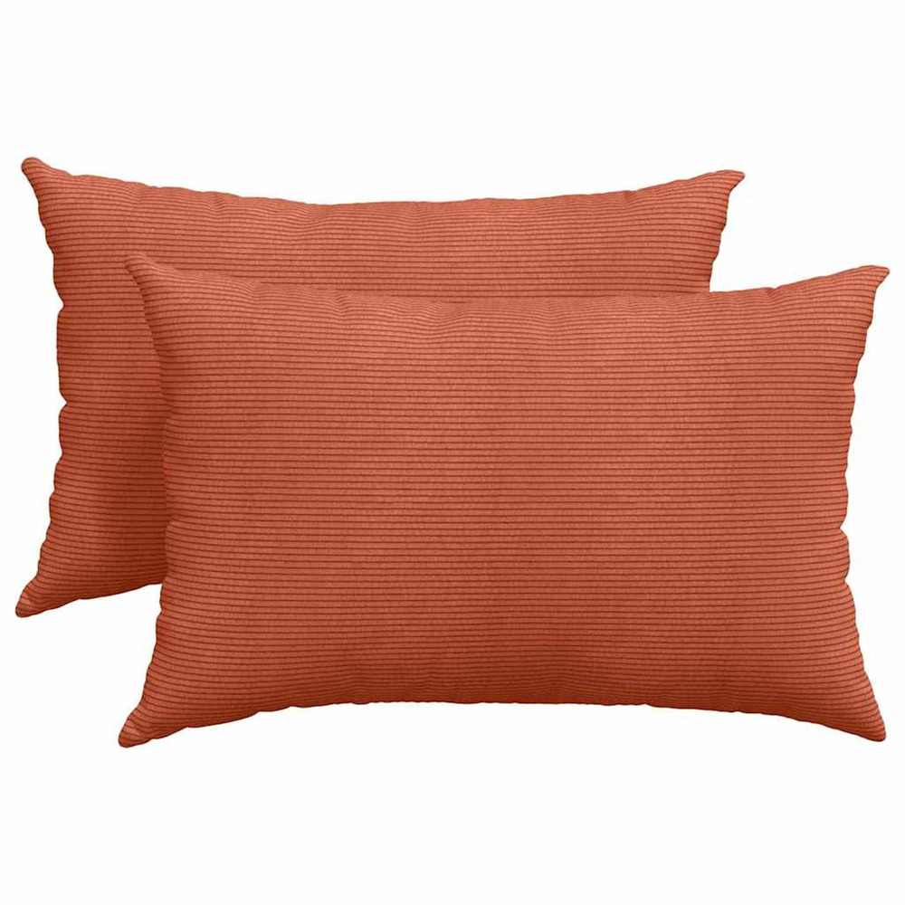 Coussins de canapé 2 pcs rouge orange 60 x 40 cm