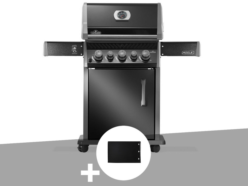 Barbecue à gaz rogue 425 rb 3 brûleurs + 1 réchaud latéral + 1 brûleur rôtissoir