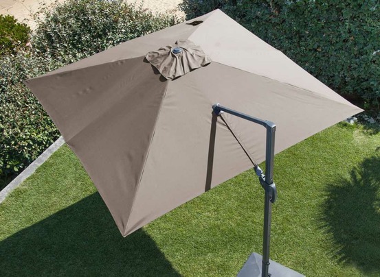 Parasol déporté orientable nh - toile carré 300 x 300 cm - toile taupe