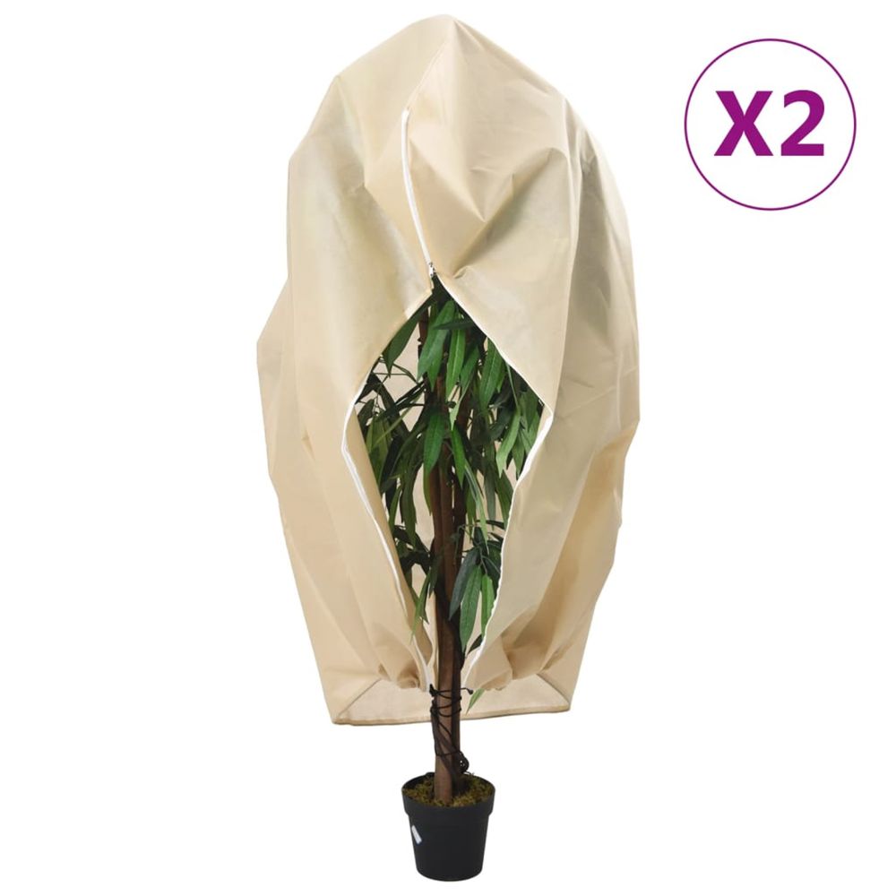 Housses de protection pour plantes avec fermeture éclair 2 pcs