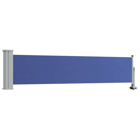 Auvent latéral rétractable de patio 60x300 cm bleu
