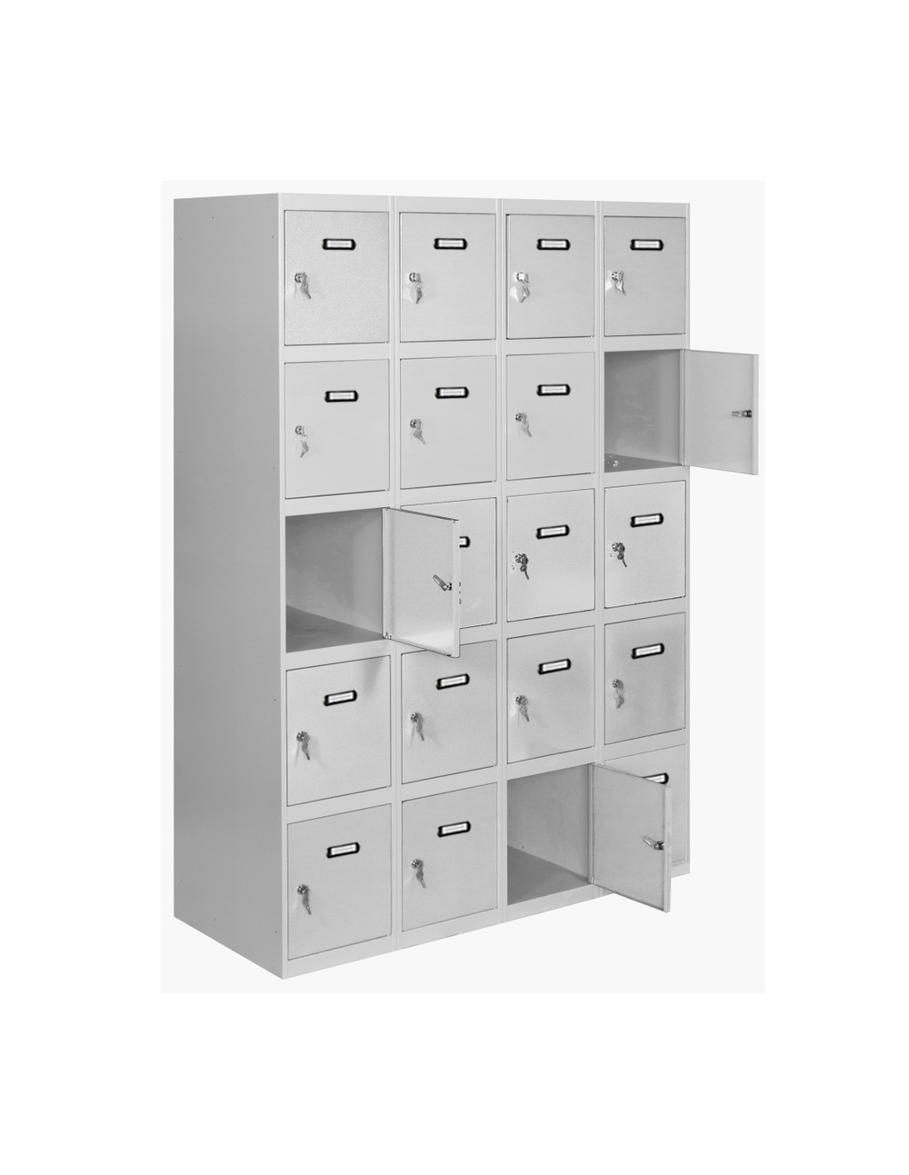 Casier-armoire simonlocker desm. 5 portes 4/20 400 (1600) gri gris taquilla 1800x1600x500 - simonrack