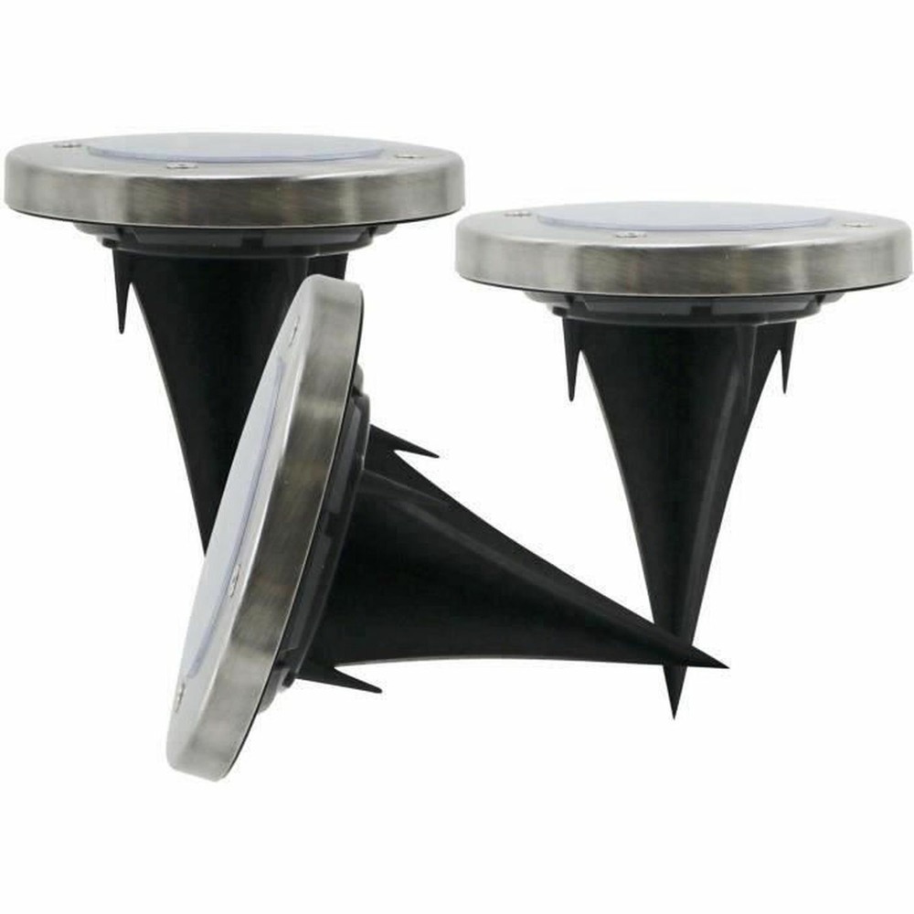 Galix 3 spots encastrables à énergie solaire en inox