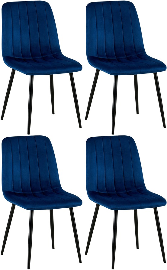 Suite de 4 chaises dijon en velours