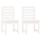Chaises de jardin 2 pcs blanc 40,5x48x91,5cm bois massif de pin