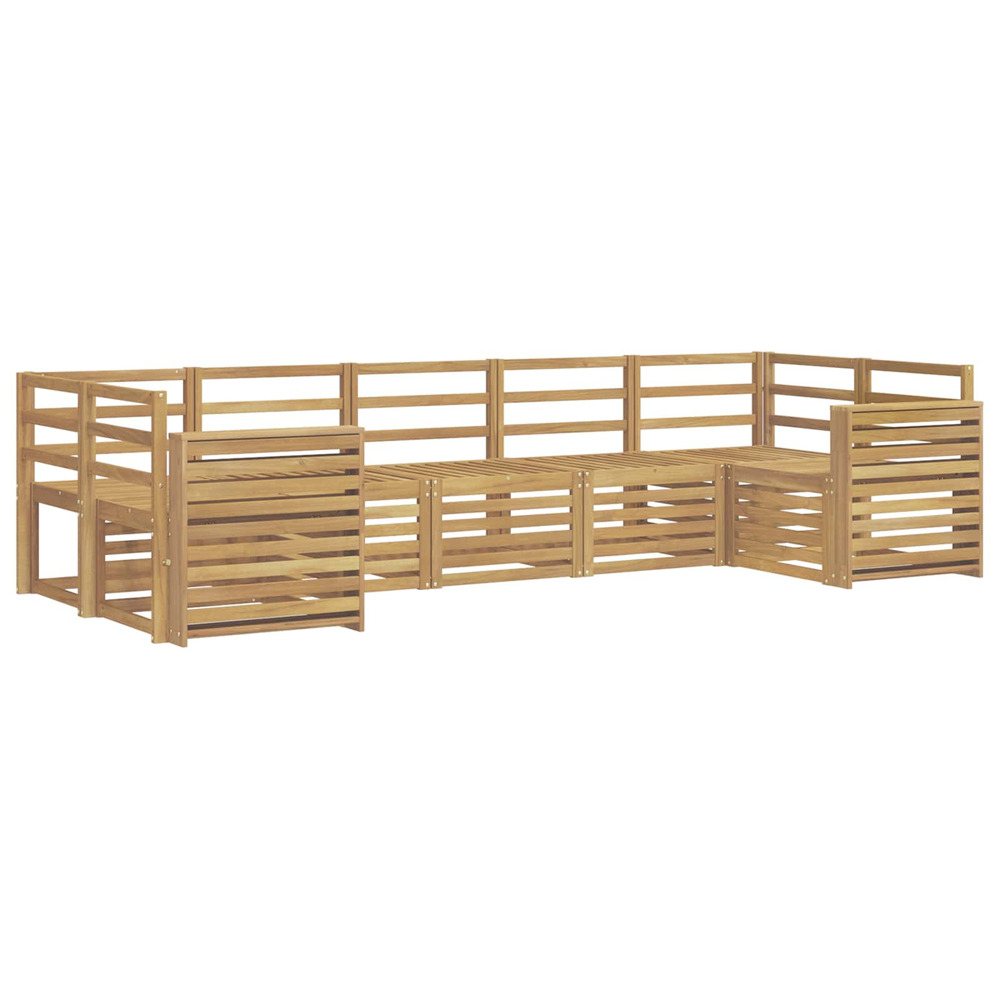 Ensemble de canapés d'extérieur 7 pcs blanc 304 x 132,5 x 73 cm