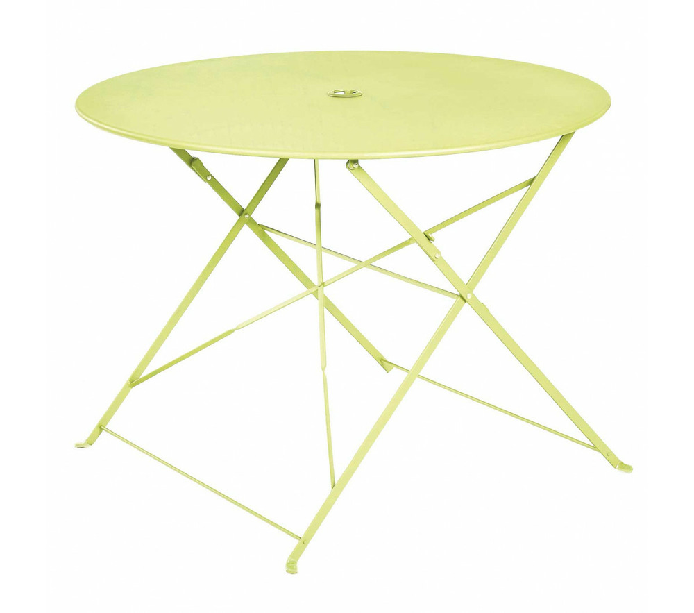 Table de jardin pliante - 4 places - vert pomme - bellagio