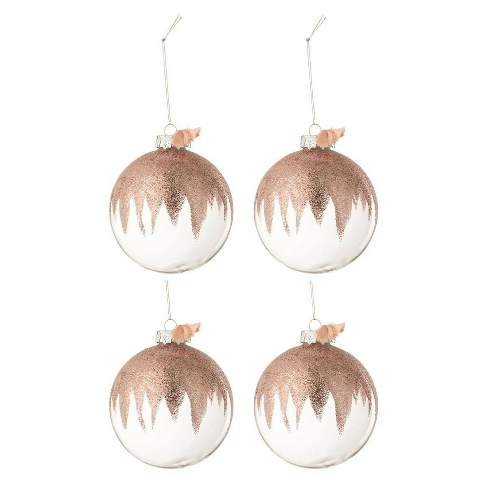 Lot de 4 boules de noël 