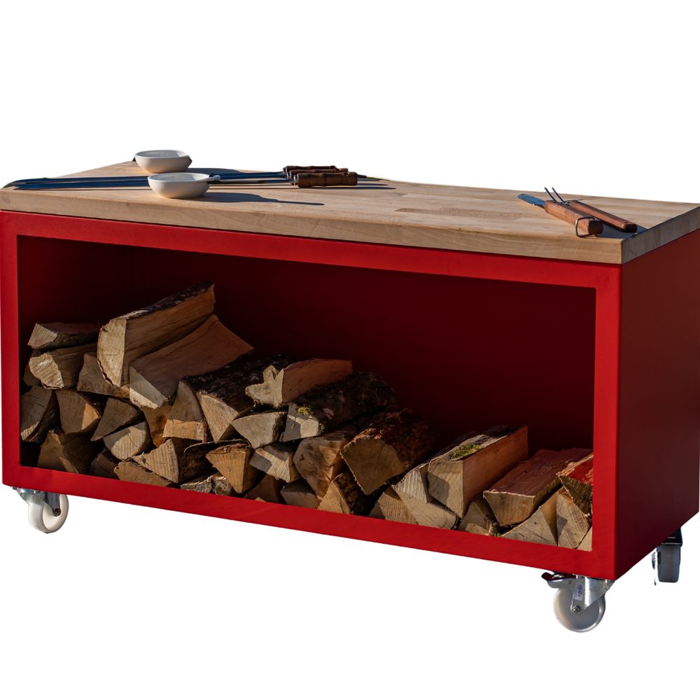 Tradition acier - console l noir - robuste et moderne, idéapour un support stabet esthétique