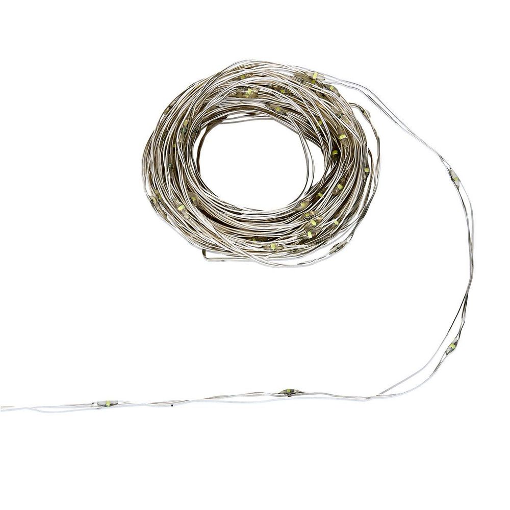 Guirlande lumineuse d'extérieur 10 m 200 led blanc froid fil cuivre 13 fonctions sur secteur