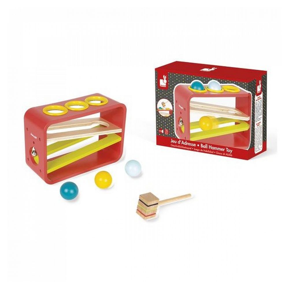 Jeu d'adresse frappa ball en bois pour enfants