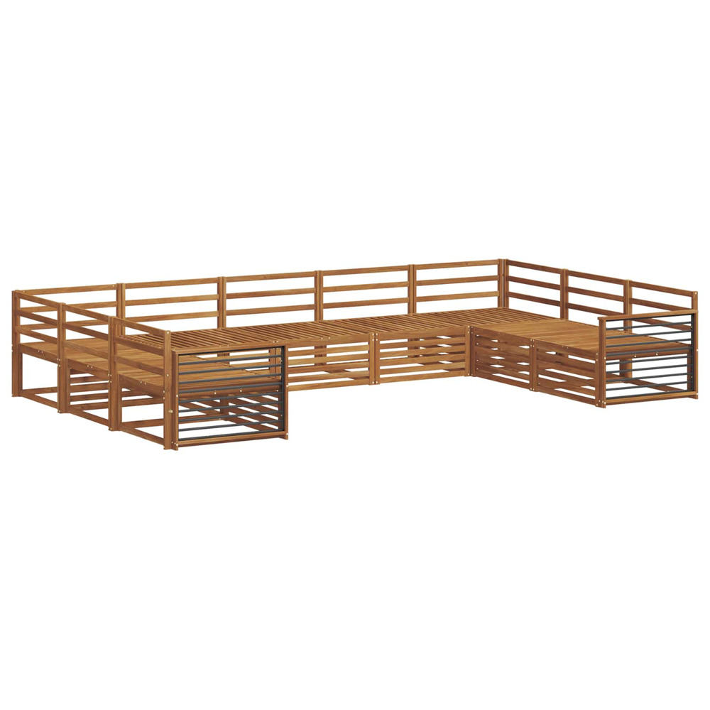 Ensembles de canapés 9 pcs naturel bois d'acacia massif