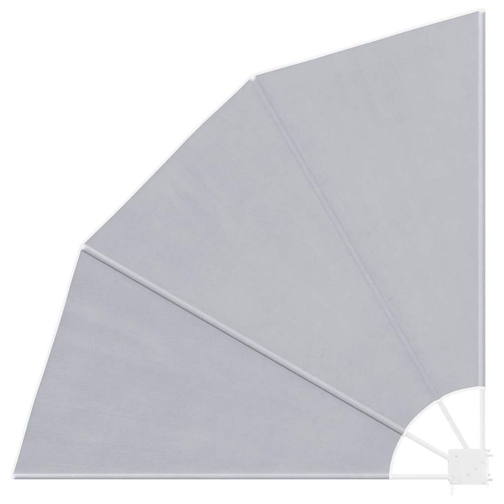 Auvent latéral pliable de balcon gris 140x140 cm