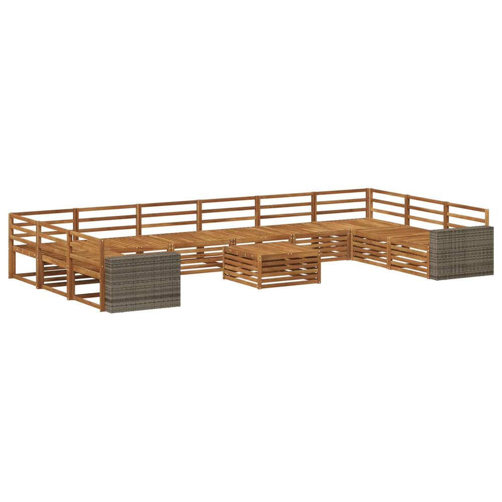 Ensembles de canapés 11 pc bois d'acacia massif