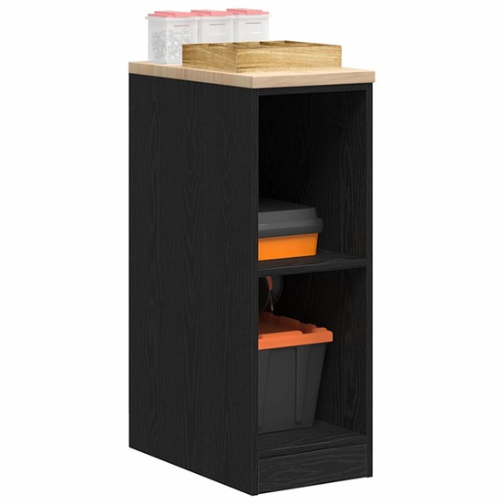 Armoire de rangement de garage noir 30x51x85 cm bois de pin