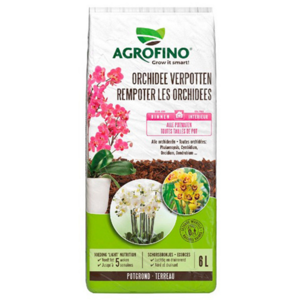 Terreau orchidées agrofino 5 semaines de nutrition 6l