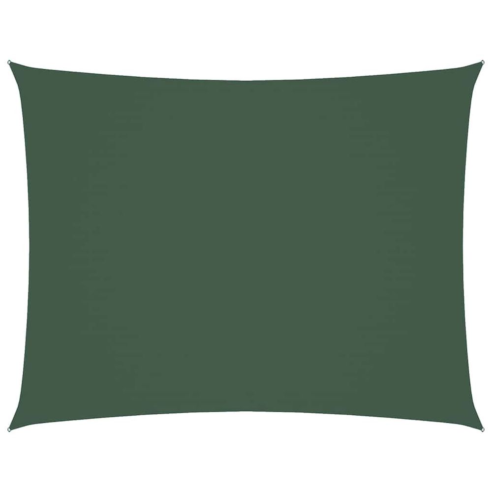 Voile de parasol tissu oxford rectangulaire 4x6 m vert foncé
